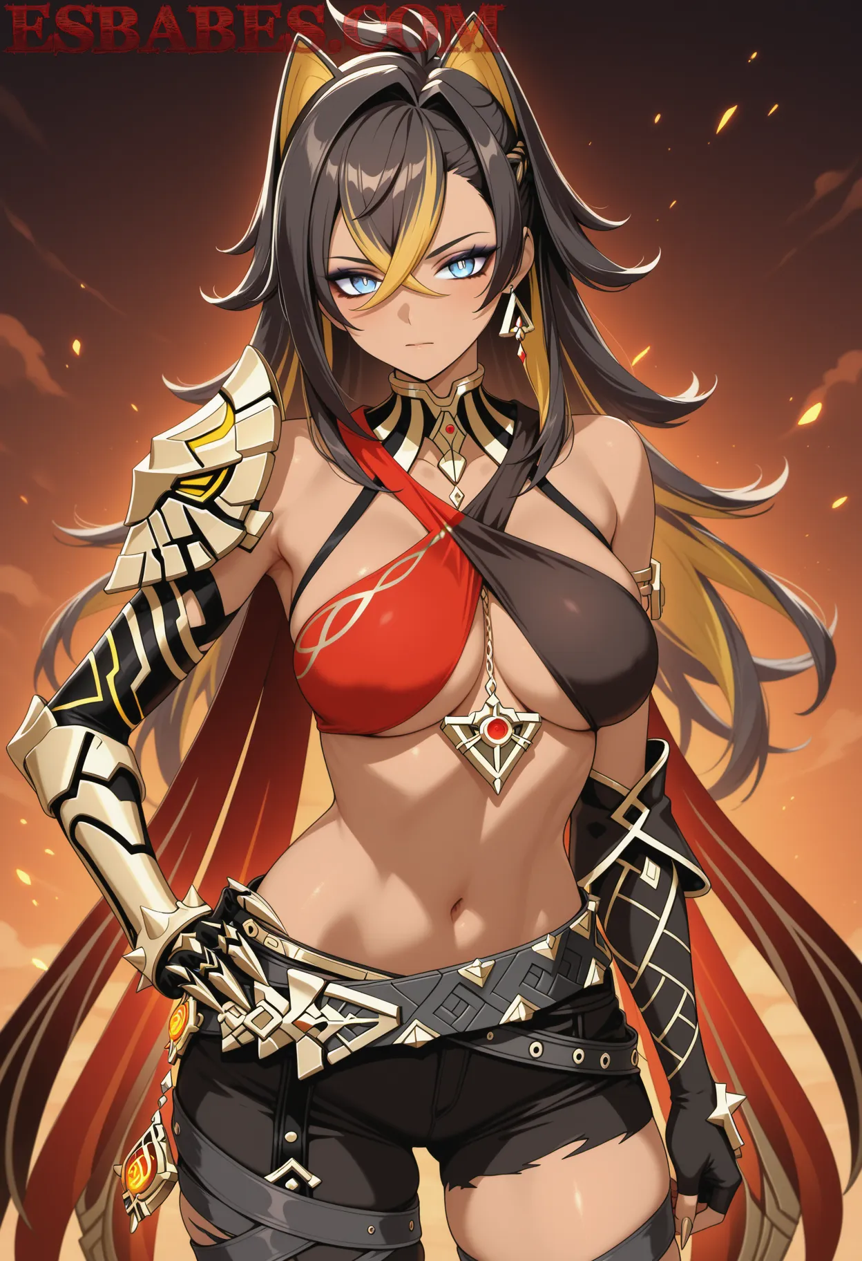 Arte hentai ilustración increíble de La Proxima Gran Tormenta Solar generado por IA