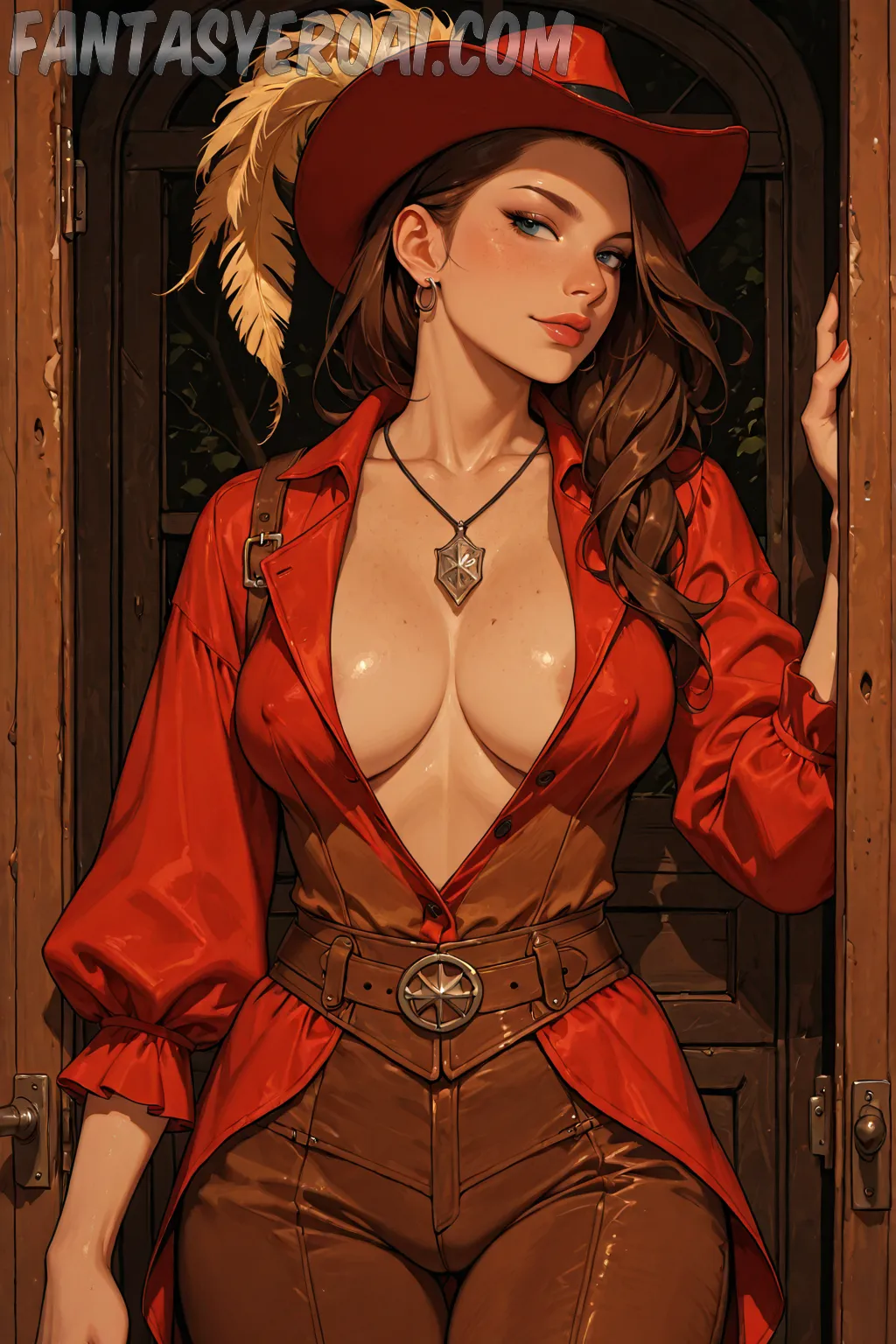 El Oeste Salvaje Erotica Cartoon Western generada por IA