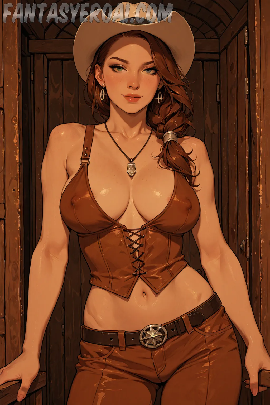 El Oeste Salvaje Erotica Cartoon Western generada por IA