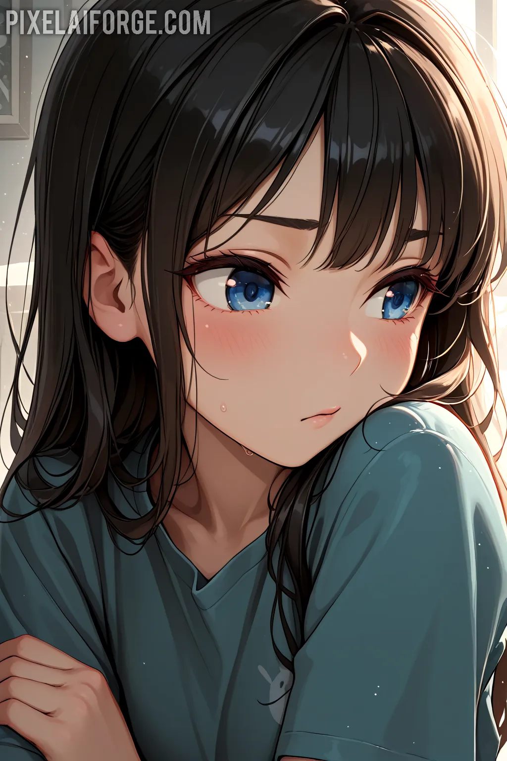 Arte hentai ilustración increíble de Adolescente Desnuda generado por IA