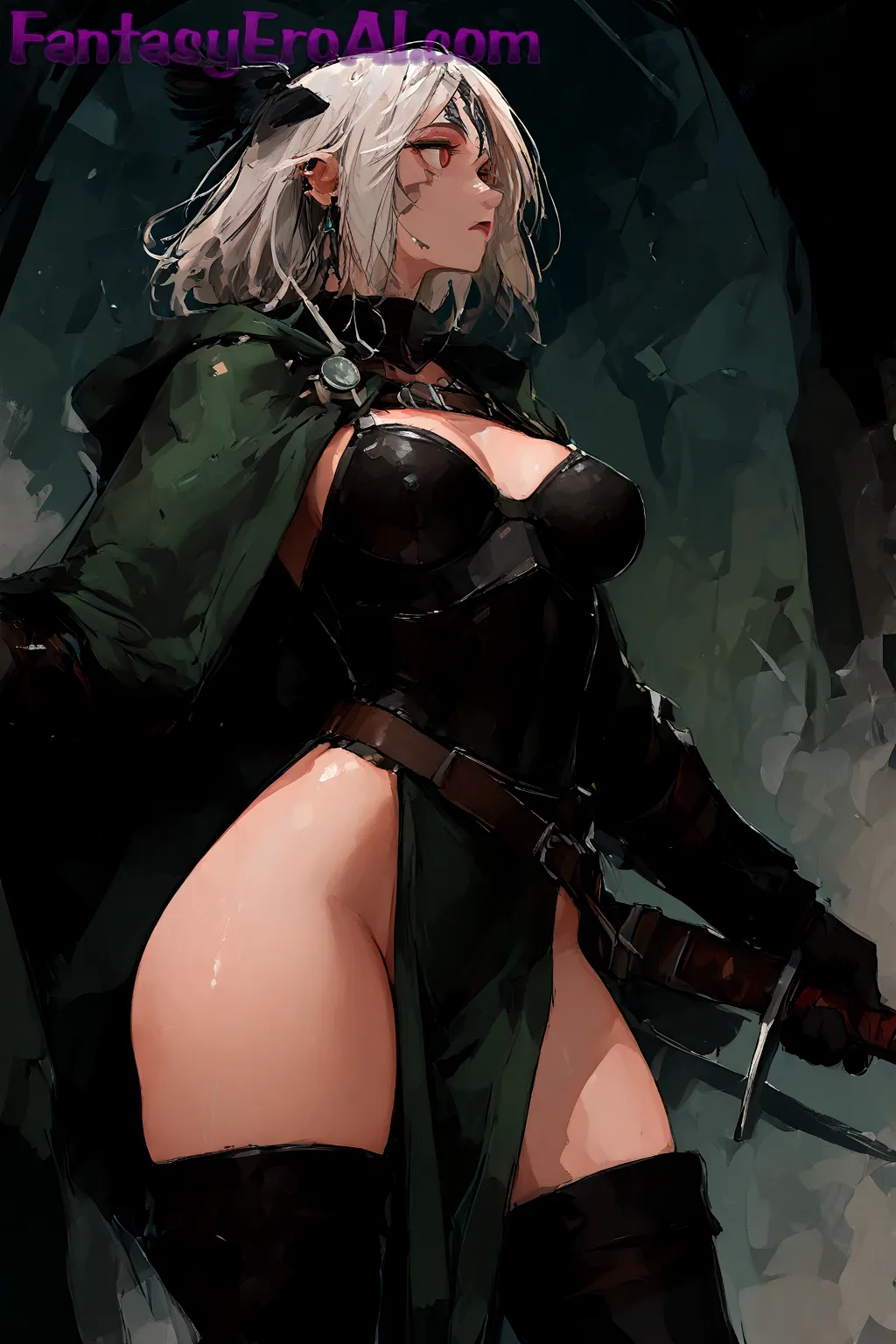 Arte hentai ilustración increíble de Adolescente Rubia generado por IA