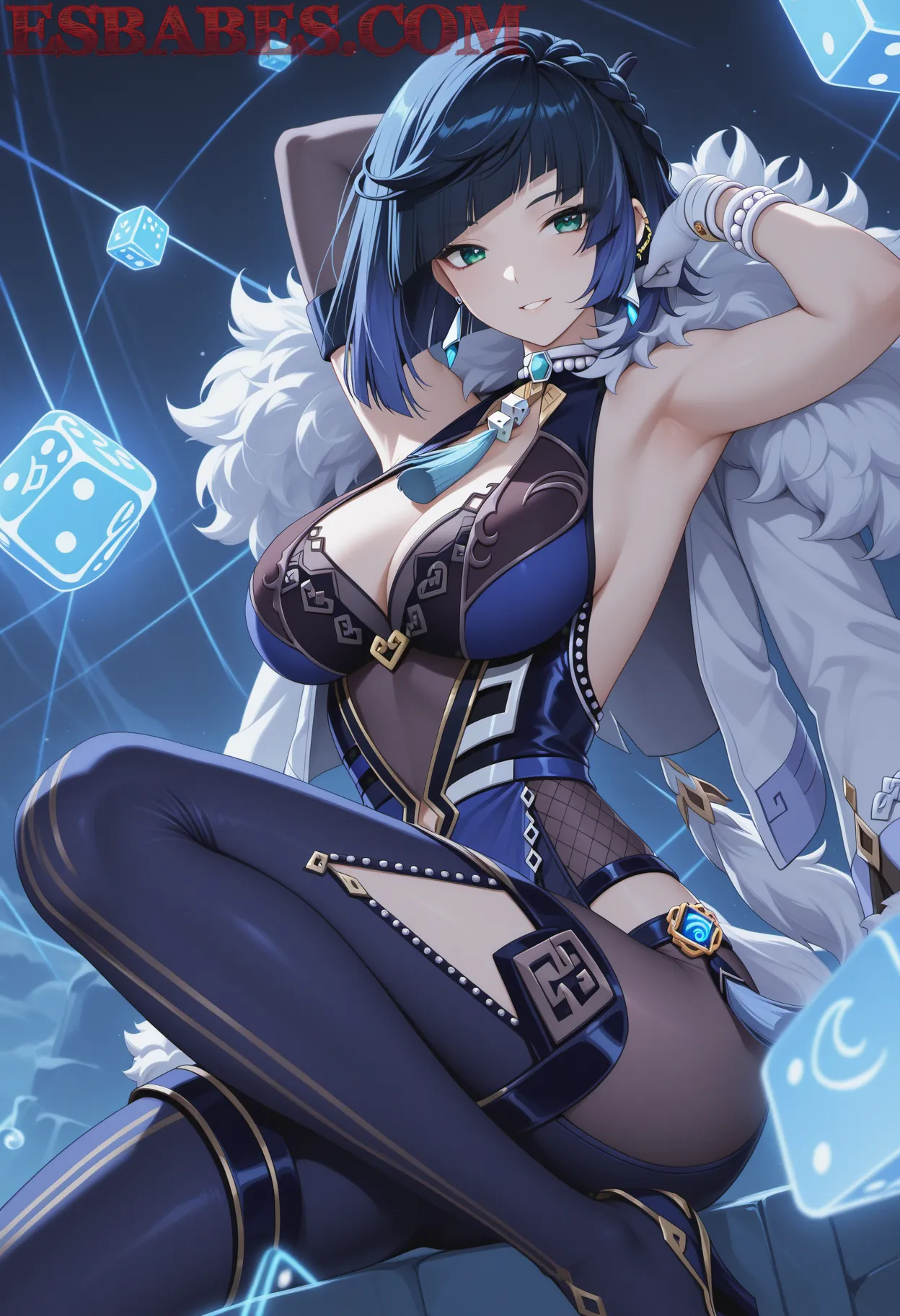 Arte hentai ilustración increíble de Aidra Fox Y Su Peculiar Cosplay generado por IA