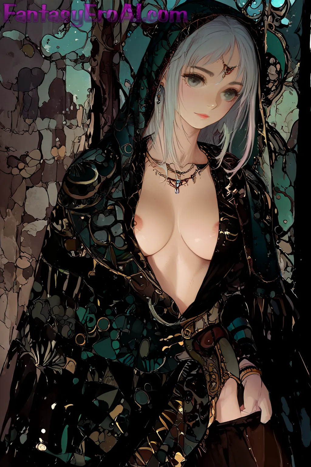 Arte hentai ilustración increíble de Asistente Virtual generado por IA