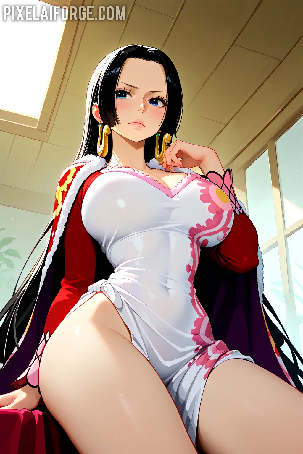 Arte hentai ilustración increíble de Camaleon Brookesia generado por IA