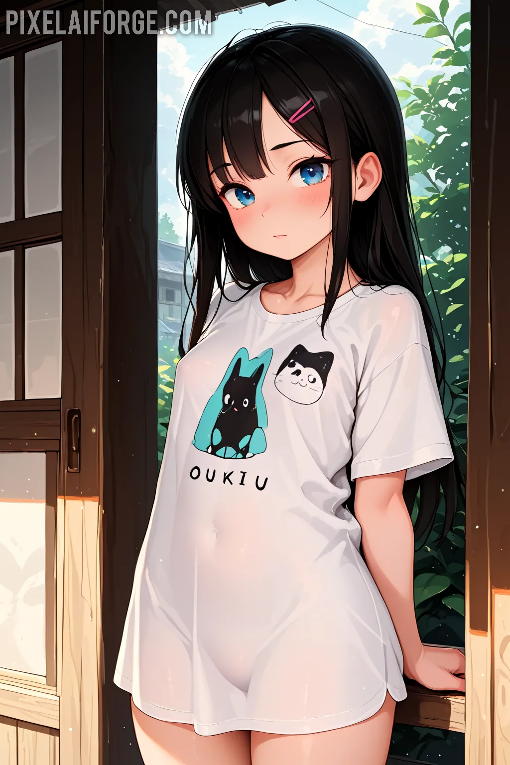 Arte hentai ilustración increíble de Cgi Home generado por IA