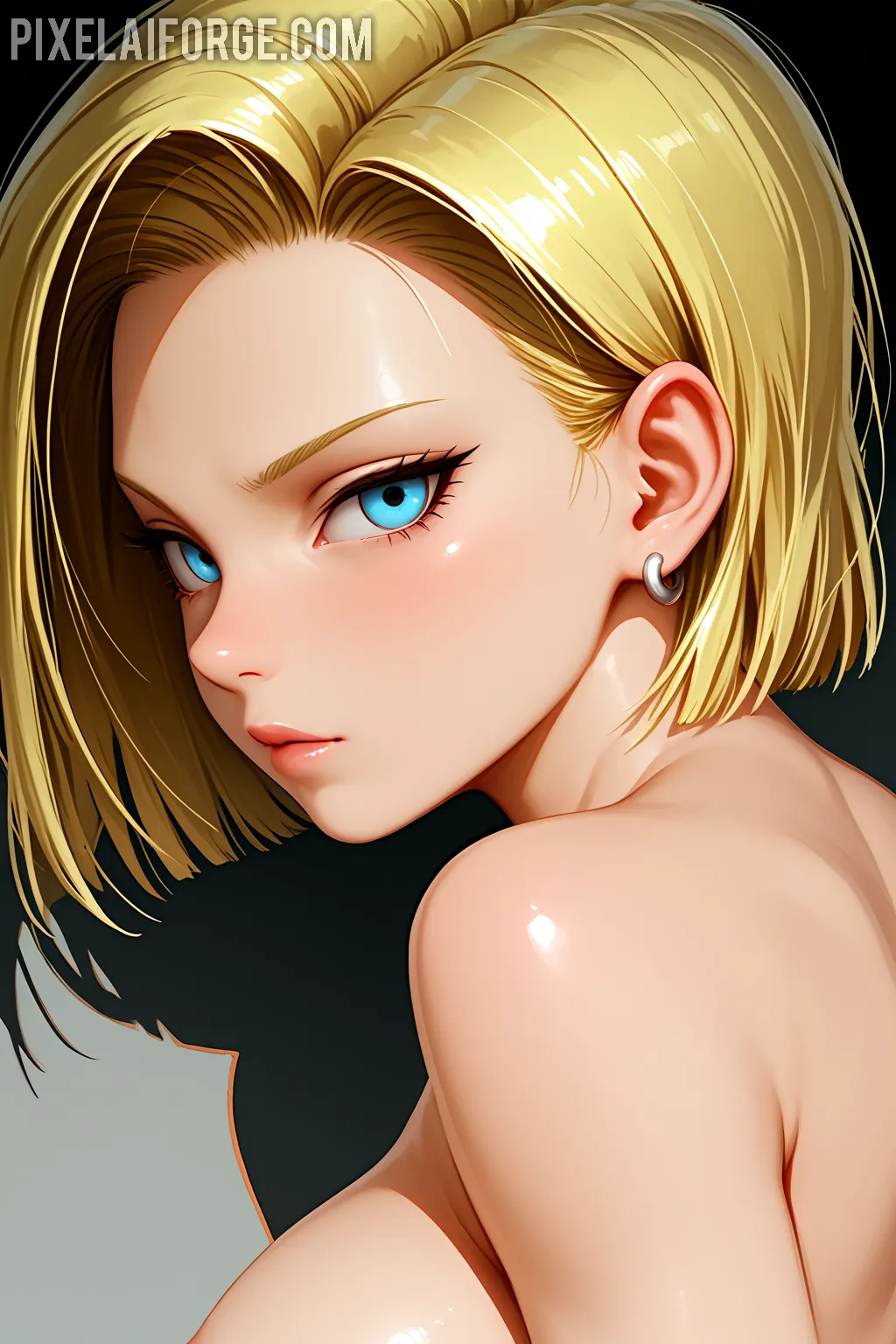 Arte hentai ilustración increíble de Chica Adolescente Y Su Vulva Rosa Sabrosa generado por IA