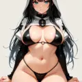 Arte hentai ilustración increíble de Cubre Boca generado por IA