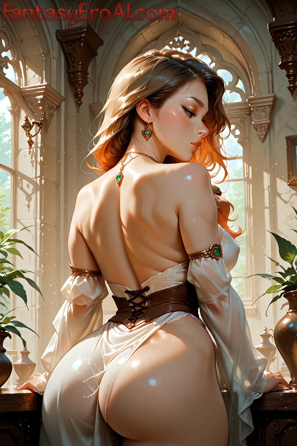 Arte hentai ilustración increíble de Intercambio Estudiantil Caliente generado por IA