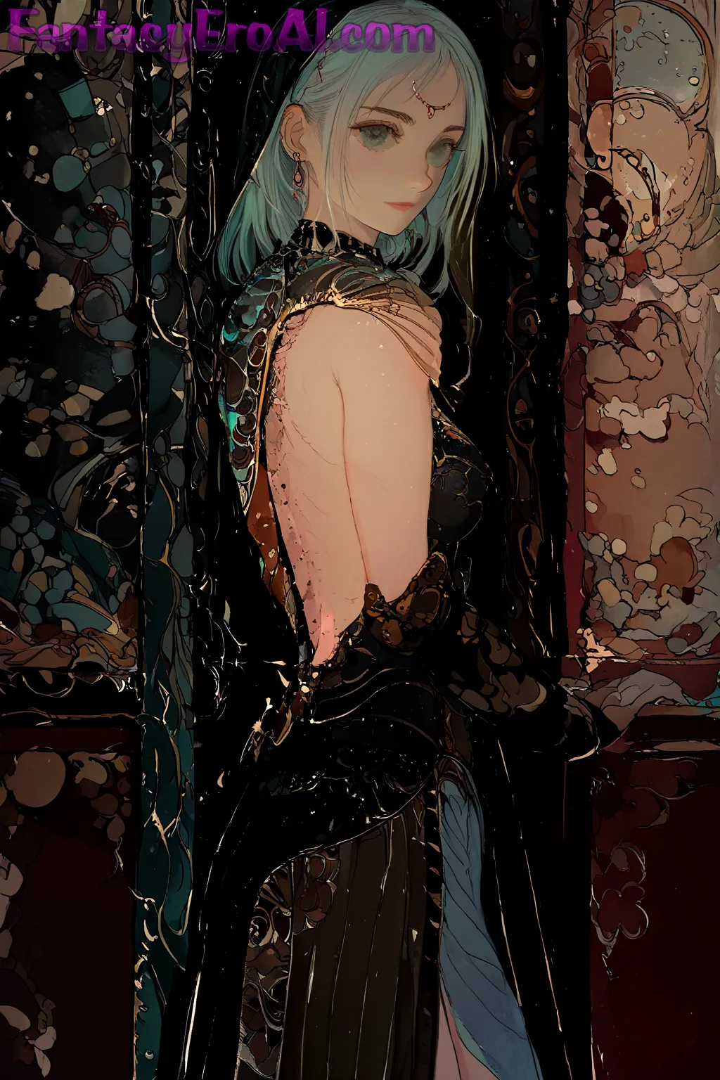 Arte hentai ilustración increíble de Mitologia Japonesa generado por IA